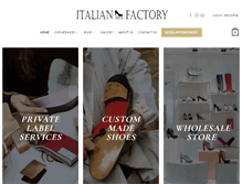 Tablet Screenshot of italianshoefactory.com